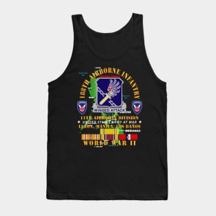 188th Airborne Infantry - The Philippines - WWII w PAC SVC X 300 Tank Top